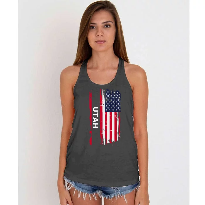 State Of Utah Women's Knotted Racerback Tank