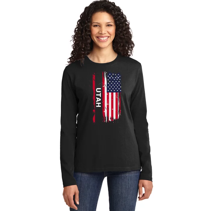 State Of Utah Ladies Long Sleeve Shirt