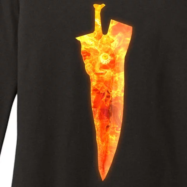 Soul Caliber Soul Edge Sword Flame Blade Womens CVC Long Sleeve Shirt