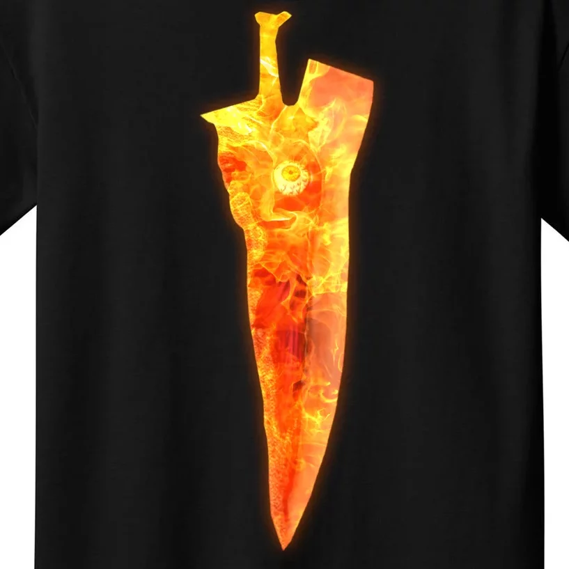 Soul Caliber Soul Edge Sword Flame Blade Kids T-Shirt