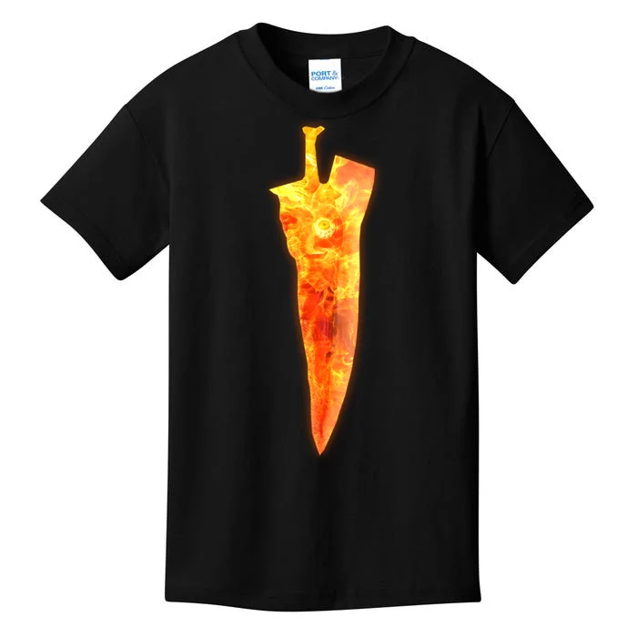 Soul Caliber Soul Edge Sword Flame Blade Kids T-Shirt