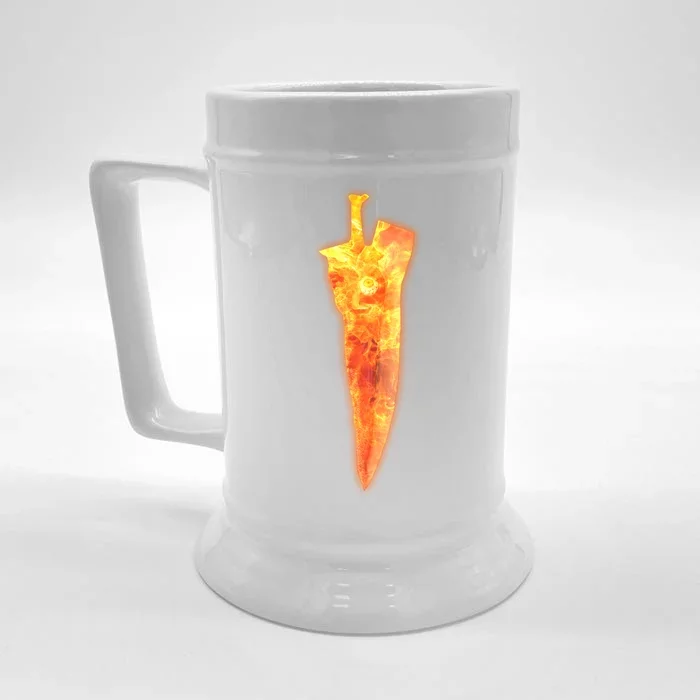 Soul Caliber Soul Edge Sword Flame Blade Front & Back Beer Stein