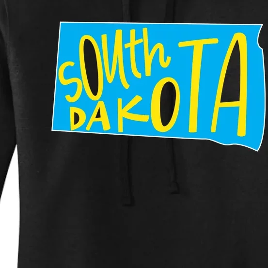 South Dakota Hand Drawn State Outline Women's Pullover Hoodie