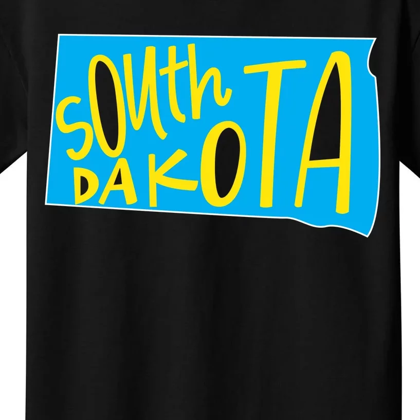 South Dakota Hand Drawn State Outline Kids T-Shirt