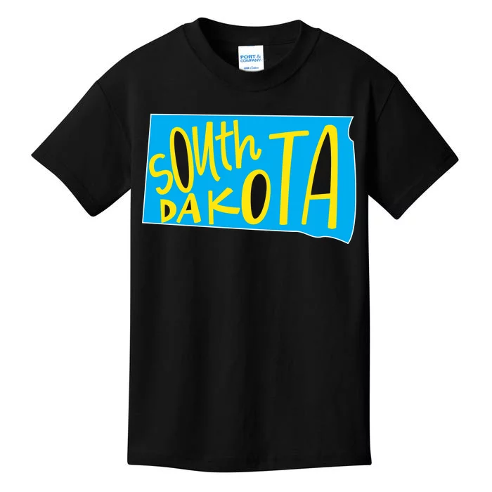 South Dakota Hand Drawn State Outline Kids T-Shirt