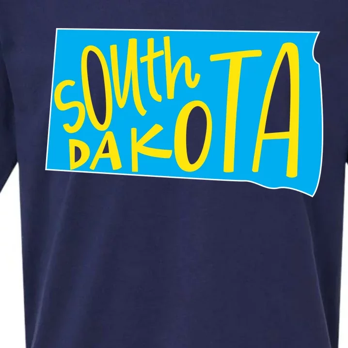 South Dakota Hand Drawn State Outline Sueded Cloud Jersey T-Shirt