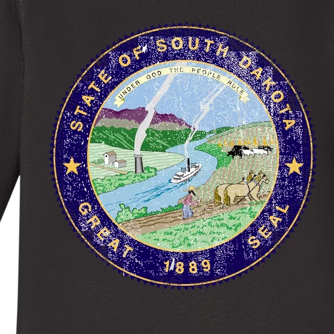 South Dakota Seal Baby Long Sleeve Bodysuit