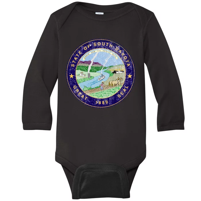 South Dakota Seal Baby Long Sleeve Bodysuit