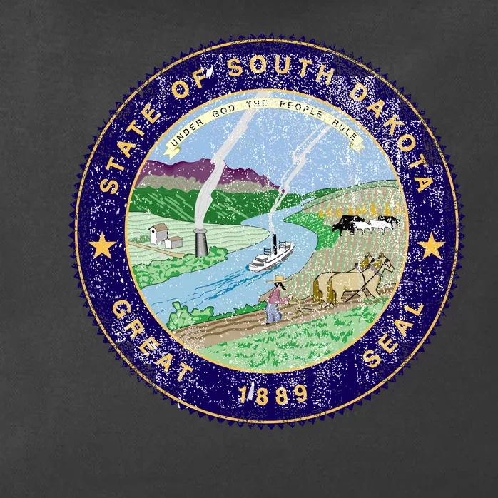 South Dakota Seal Zip Tote Bag