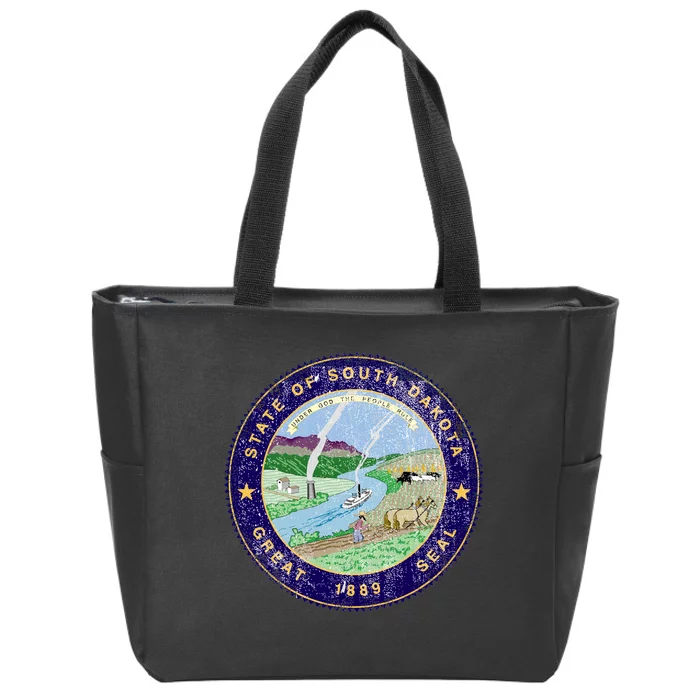 South Dakota Seal Zip Tote Bag