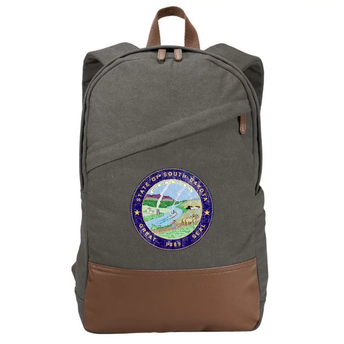 South Dakota Seal Cotton Canvas Backpack