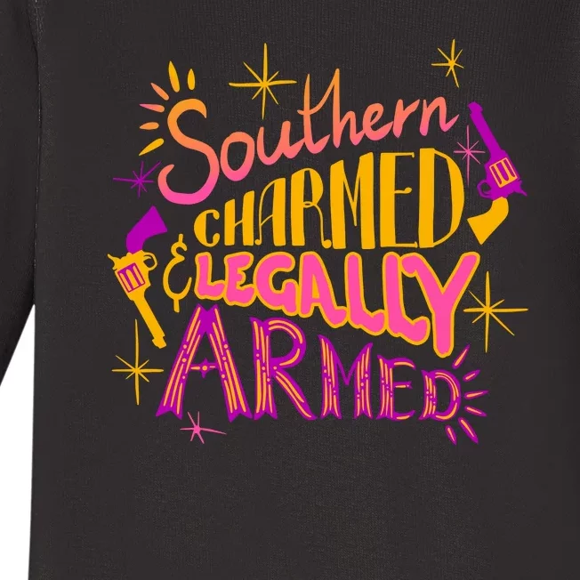 Southern Charmed Legally Armed 2nd Amendment Baby Long Sleeve Bodysuit