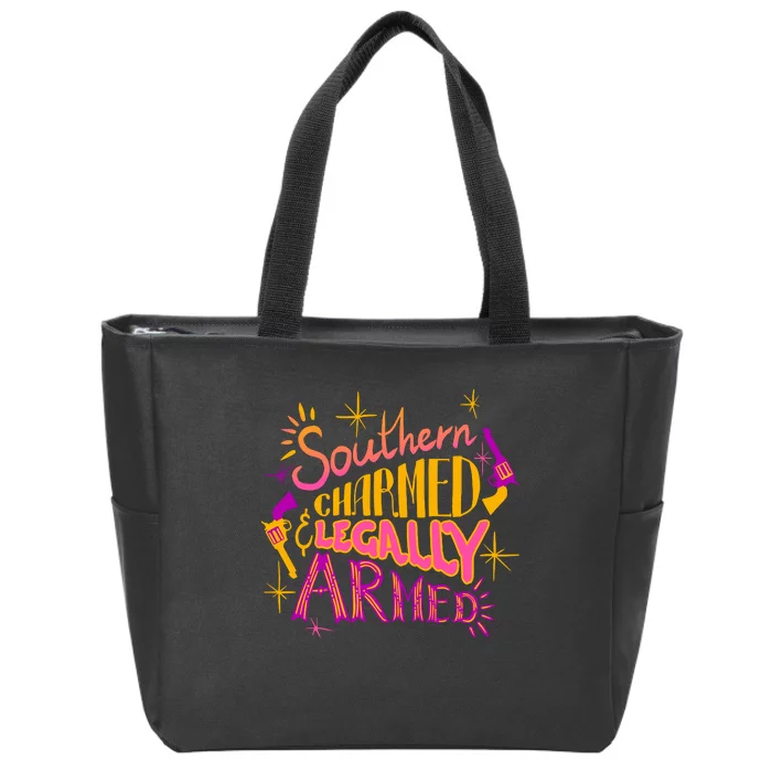 Southern Charmed Legally Armed 2nd Amendment Zip Tote Bag