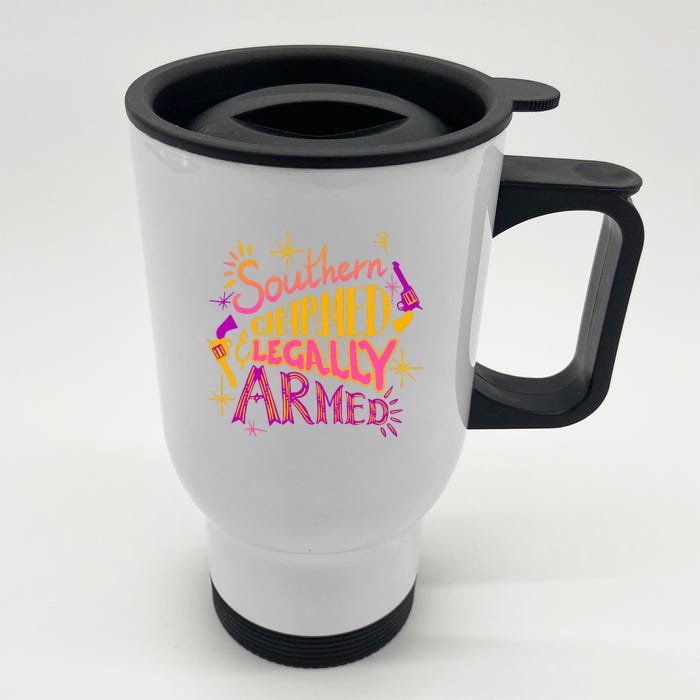 Southern Charmed Legally Armed 2nd Amendment Front & Back Stainless Steel Travel Mug