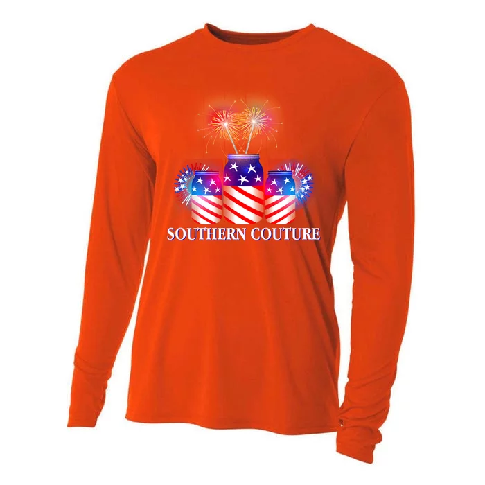 Southern Couture July 4th Cooling Performance Long Sleeve Crew