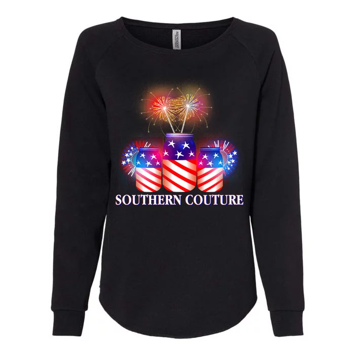 Southern Couture July 4th Womens California Wash Sweatshirt