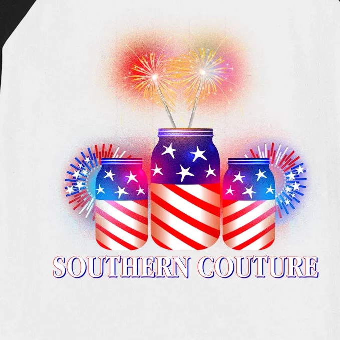 Southern Couture July 4th Baseball Sleeve Shirt