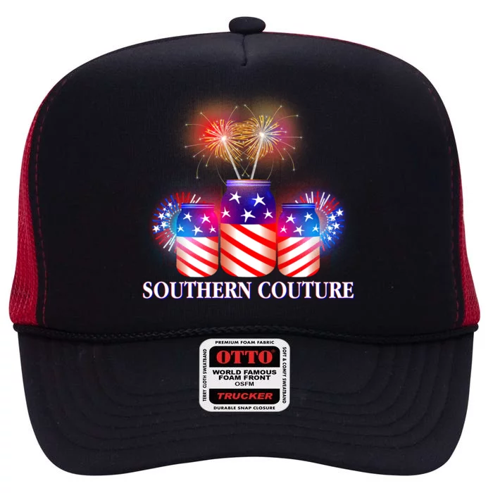 Southern Couture July 4th High Crown Mesh Trucker Hat