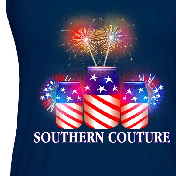 Southern Couture July 4th Ladies Essential Flowy Tank