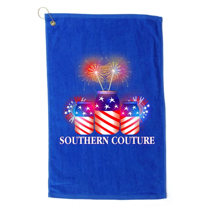 Southern Couture July 4th Platinum Collection Golf Towel