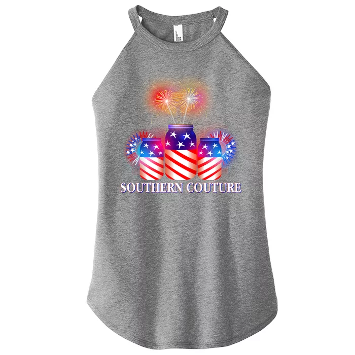 Southern Couture July 4th Women’s Perfect Tri Rocker Tank