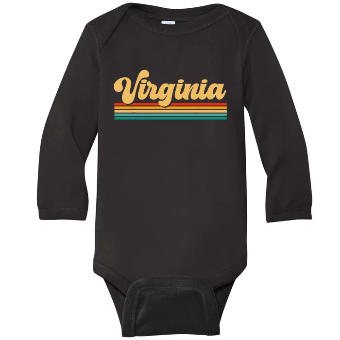 State of Virginia Baby Long Sleeve Bodysuit