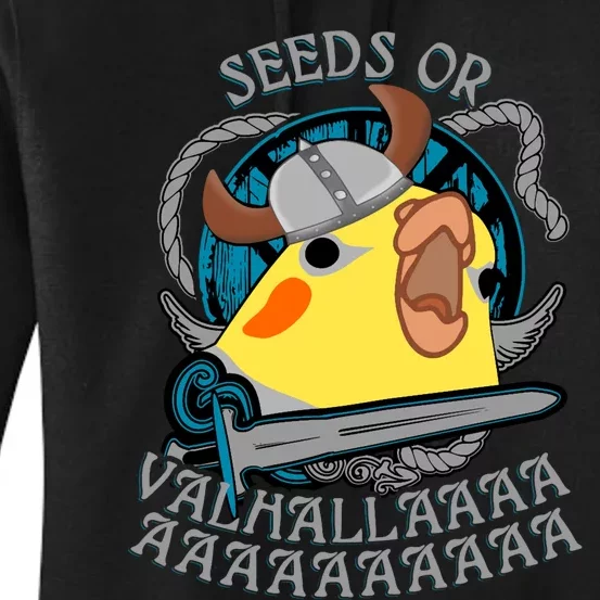 Seeds Or Valhalla Viking Cockatiel Women's Pullover Hoodie