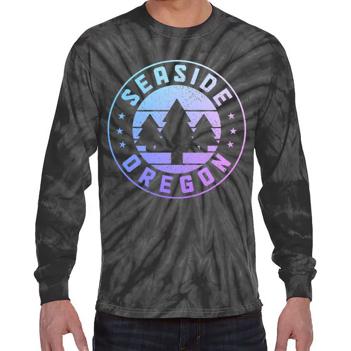 Seaside Oregon Vintage Pride Tie-Dye Long Sleeve Shirt