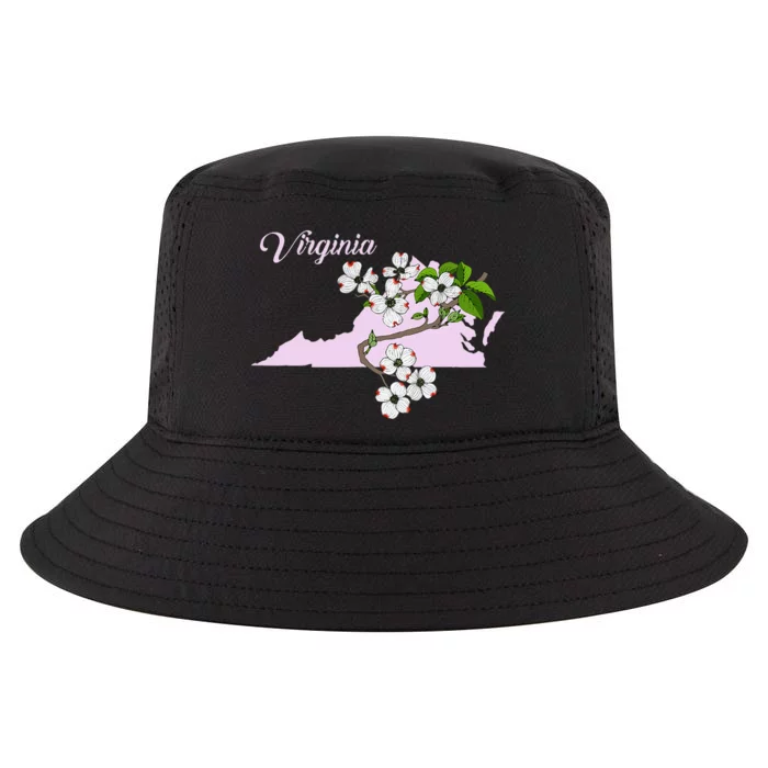 State Of Virginia Flower The American Dogwood Cool Comfort Performance Bucket Hat