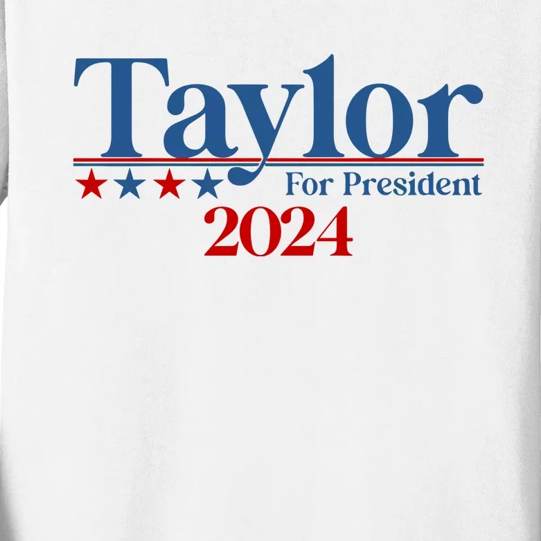 Sharon Osbourne Wearing Taylor For President 2024 Kids Long Sleeve Shirt