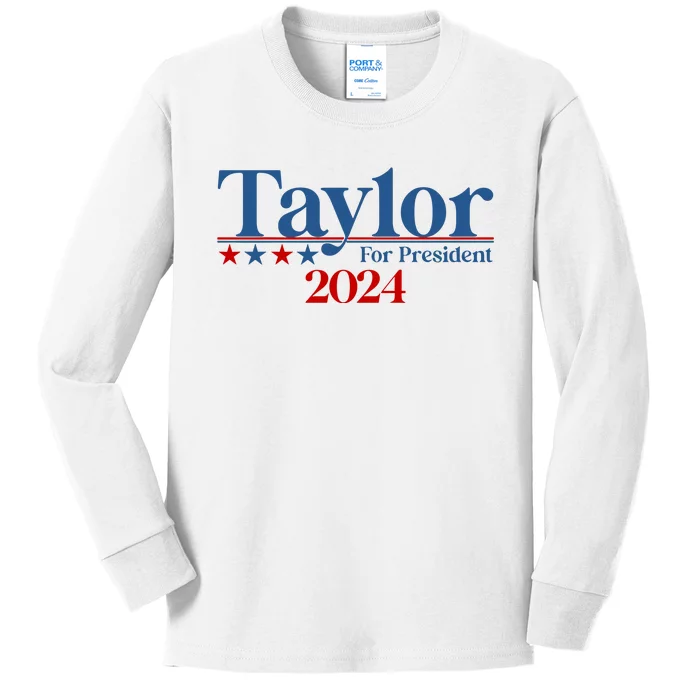 Sharon Osbourne Wearing Taylor For President 2024 Kids Long Sleeve Shirt