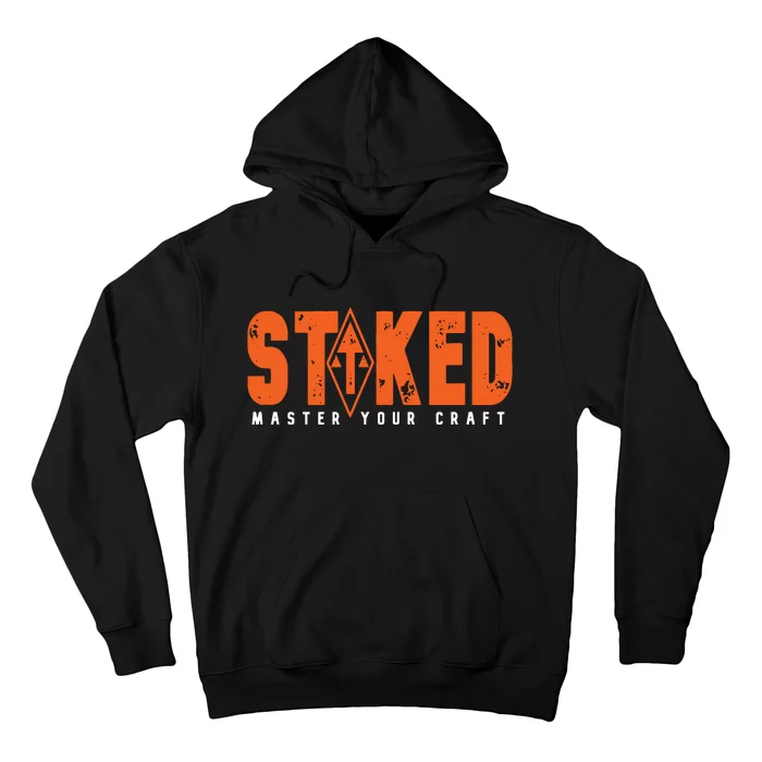 STOKED Orange & White Long Sleeve Hoodie