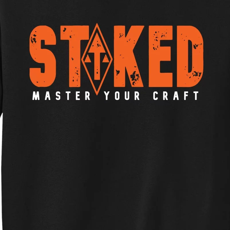 STOKED Orange & White Long Sleeve Sweatshirt