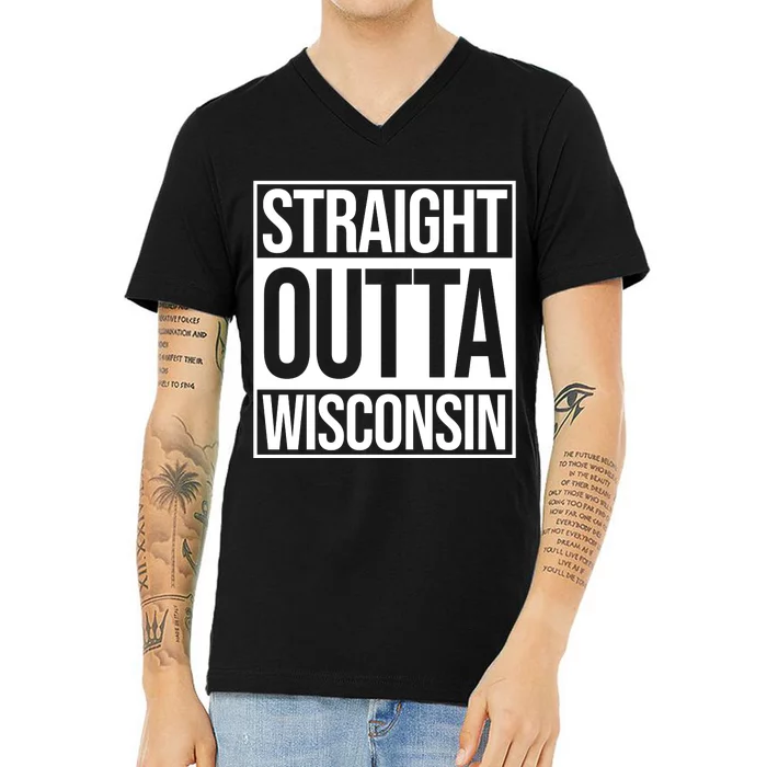 Straight Outta Wisconsin V-Neck T-Shirt