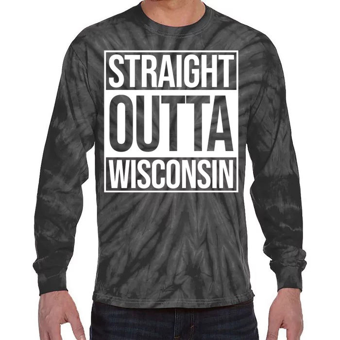 Straight Outta Wisconsin Tie-Dye Long Sleeve Shirt