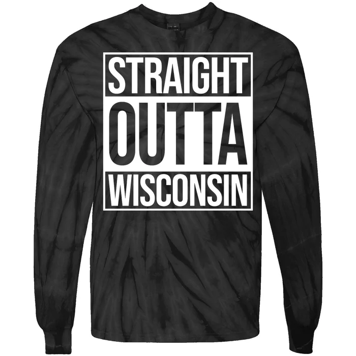 Straight Outta Wisconsin Tie-Dye Long Sleeve Shirt