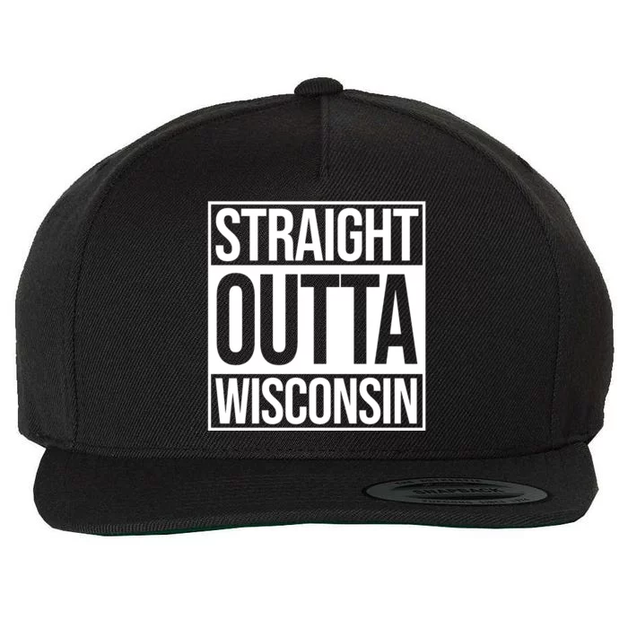 Straight Outta Wisconsin Wool Snapback Cap