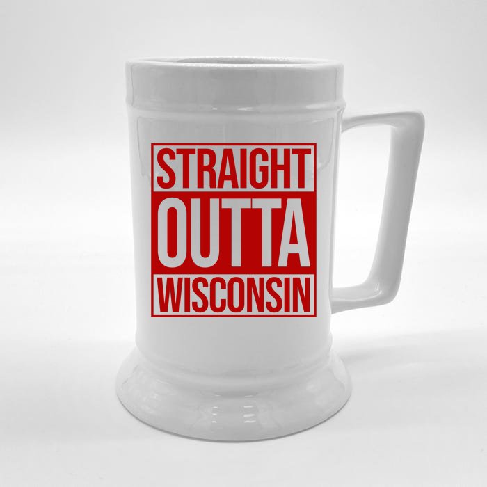 Straight Outta Wisconsin Front & Back Beer Stein