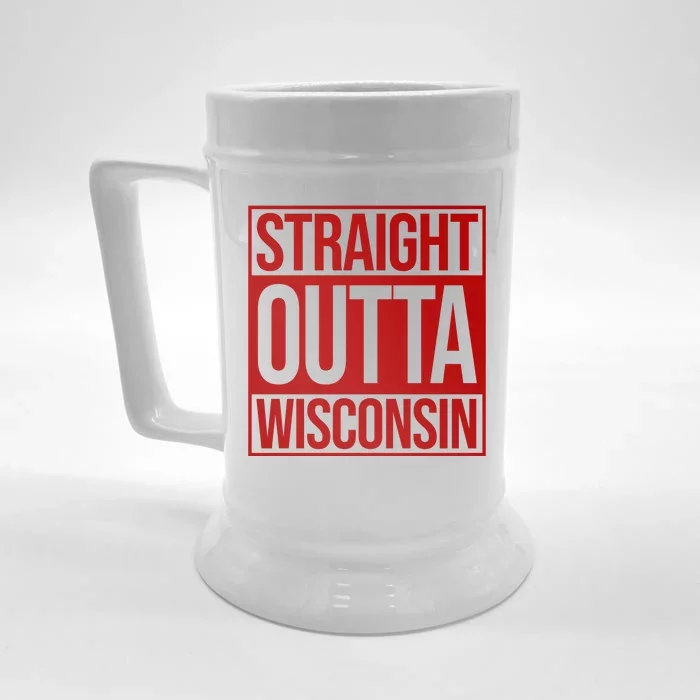 Straight Outta Wisconsin Front & Back Beer Stein