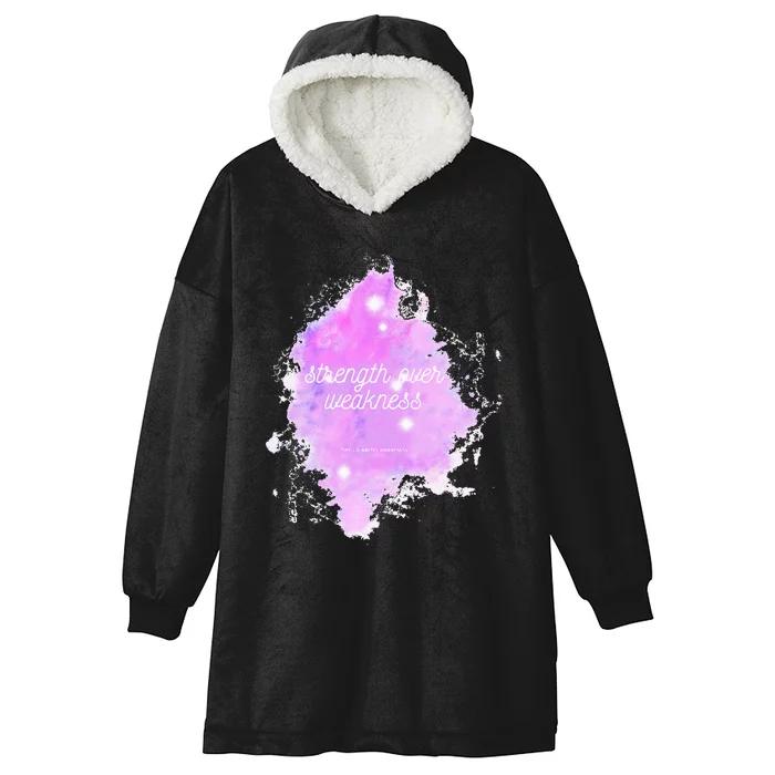 Strength Over Weakness Galaxy Type 1 Diabetes Awareness Hooded Wearable Blanket