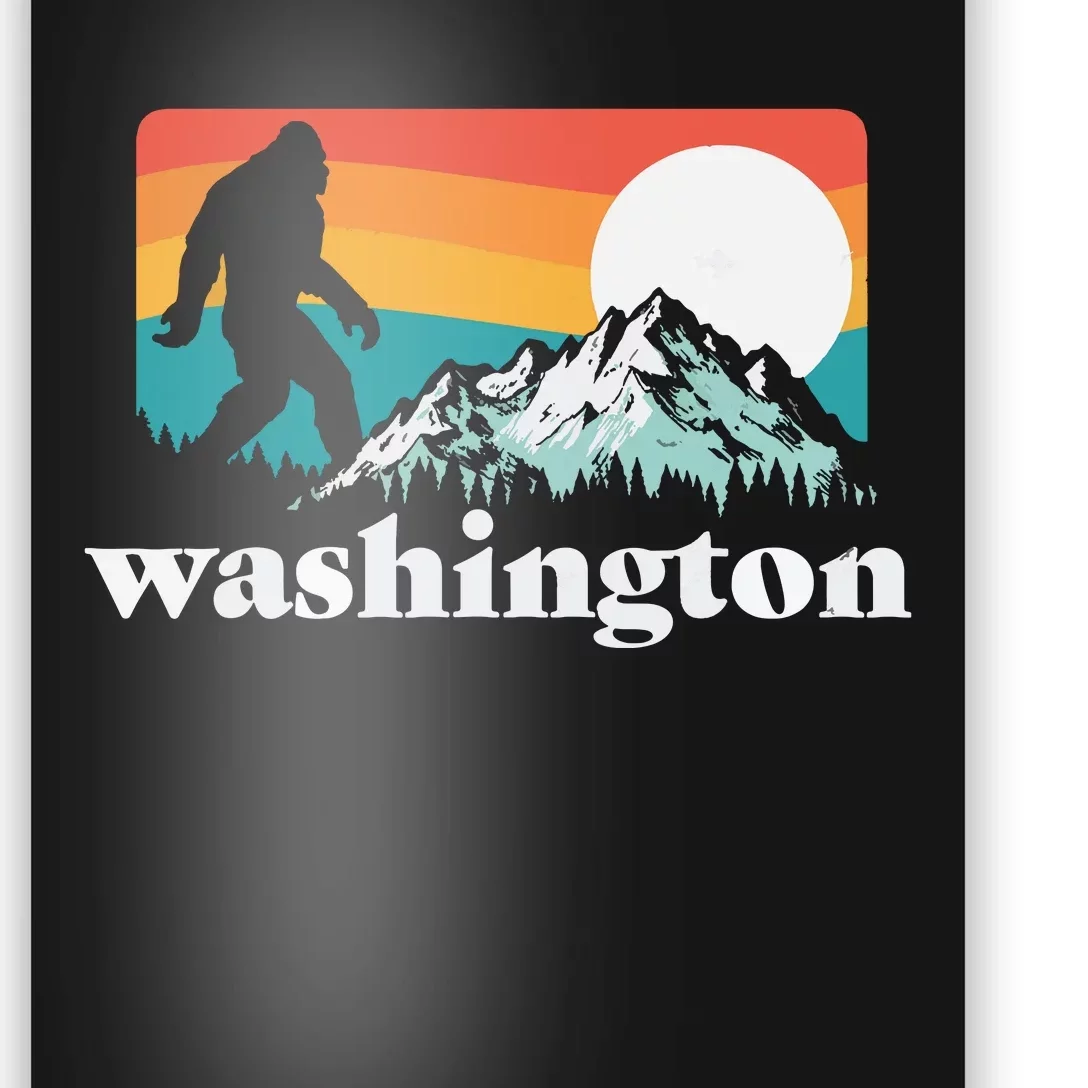 State Of Washington Pacific Northwest Bigfoot Mountain Poster