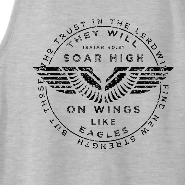 Soar On Wings Like Eagles Christian Ladies Tri-Blend Wicking Tank