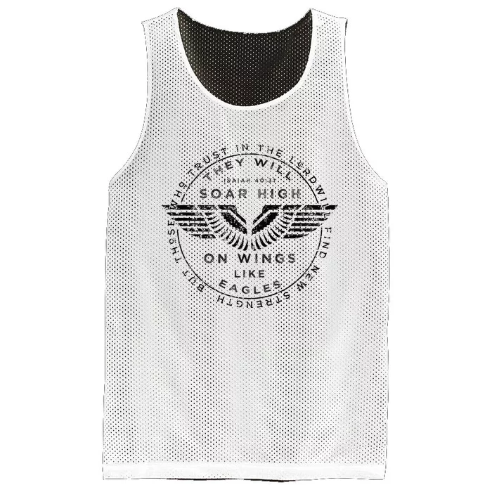 Soar On Wings Like Eagles Christian Mesh Reversible Basketball Jersey Tank