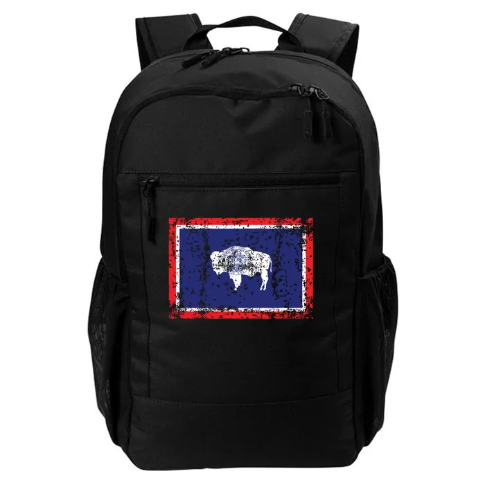 State Of Wyoming Flag Vintage Daily Commute Backpack