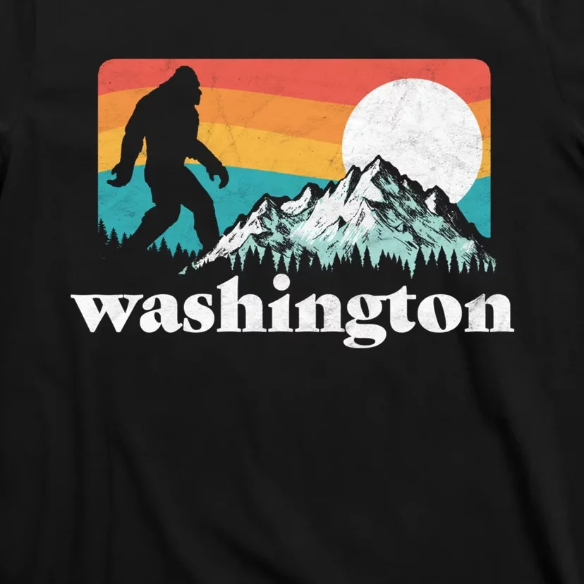 State Of Washington Pacific Northwest Bigfoot Mountain T-Shirt