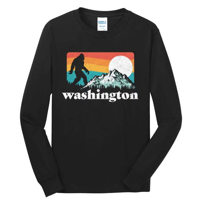 State Of Washington Pacific Northwest Bigfoot Mountain Tall Long Sleeve T-Shirt