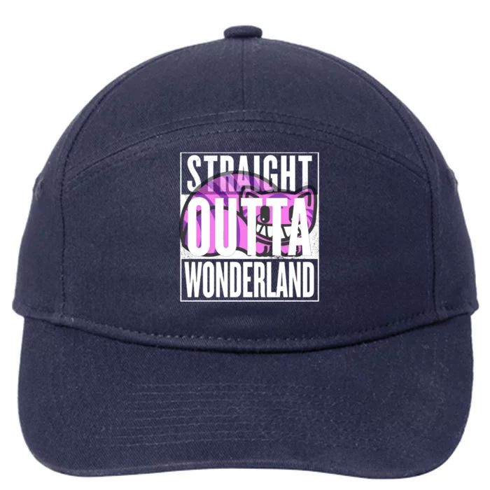 Straight Outta Wonderland Cheshire Cat Gift 7-Panel Snapback Hat