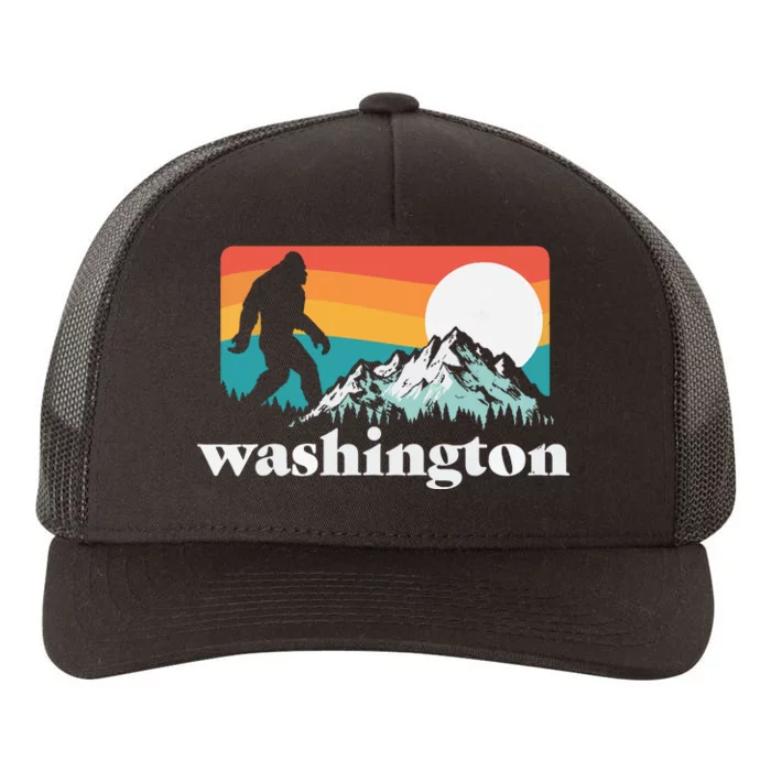 State Of Washington Pacific Northwest Bigfoot Mountain Yupoong Adult 5-Panel Trucker Hat