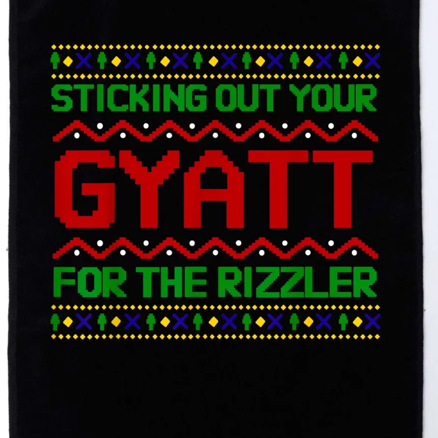 Sticking Out Your Gyatt For The Rizzler Christmas Irony Meme Platinum Collection Golf Towel