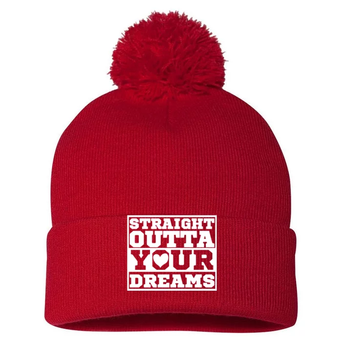 Straight Outta Your Dreams Pom Pom 12in Knit Beanie